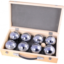 Petanque 8 koulí v dřevěném boxu