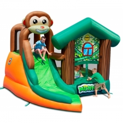 Happy Hop Opičí domek, skákací trampolína se skluzavkou