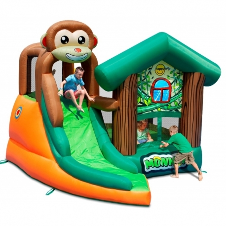 Happy Hop Opičí domek, skákací trampolína se skluzavkou