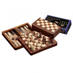 Šachy+dáma+Backgammon set magnetic malý Philos