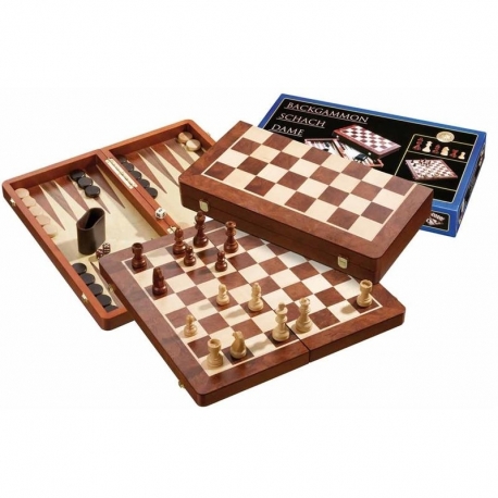 Šachy+dáma+Backgammon set velký