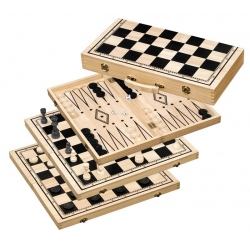 Šachy+dáma+Backgammon set Philos