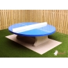 Stolní tenisový stůl betonový kulatý modrý