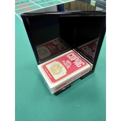 Box odkládací na 6 balíčků karet černý plast