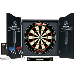 Set kabinet + sisálový terč  + šipky Winmau Pro-dart set Diamond