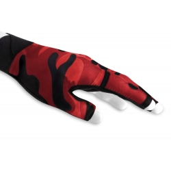 Rukavice Poison Camo 3-Finger, Black-Red, S/M