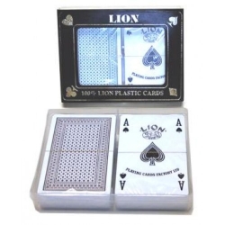 Karty hrací Lion 100 % Plastic Cards Double