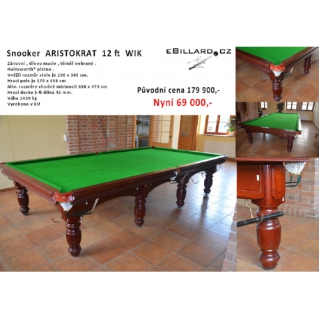 Snooker Aristocrat  12ft