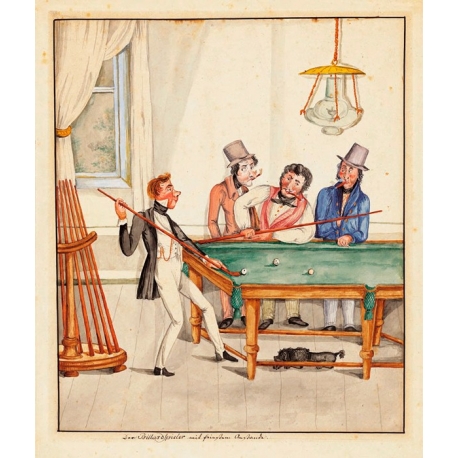 PLAKÁT  Der Billard Spieler 48x56 cm