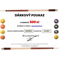 Dárkový poukaz v hodnotě 500 KČ